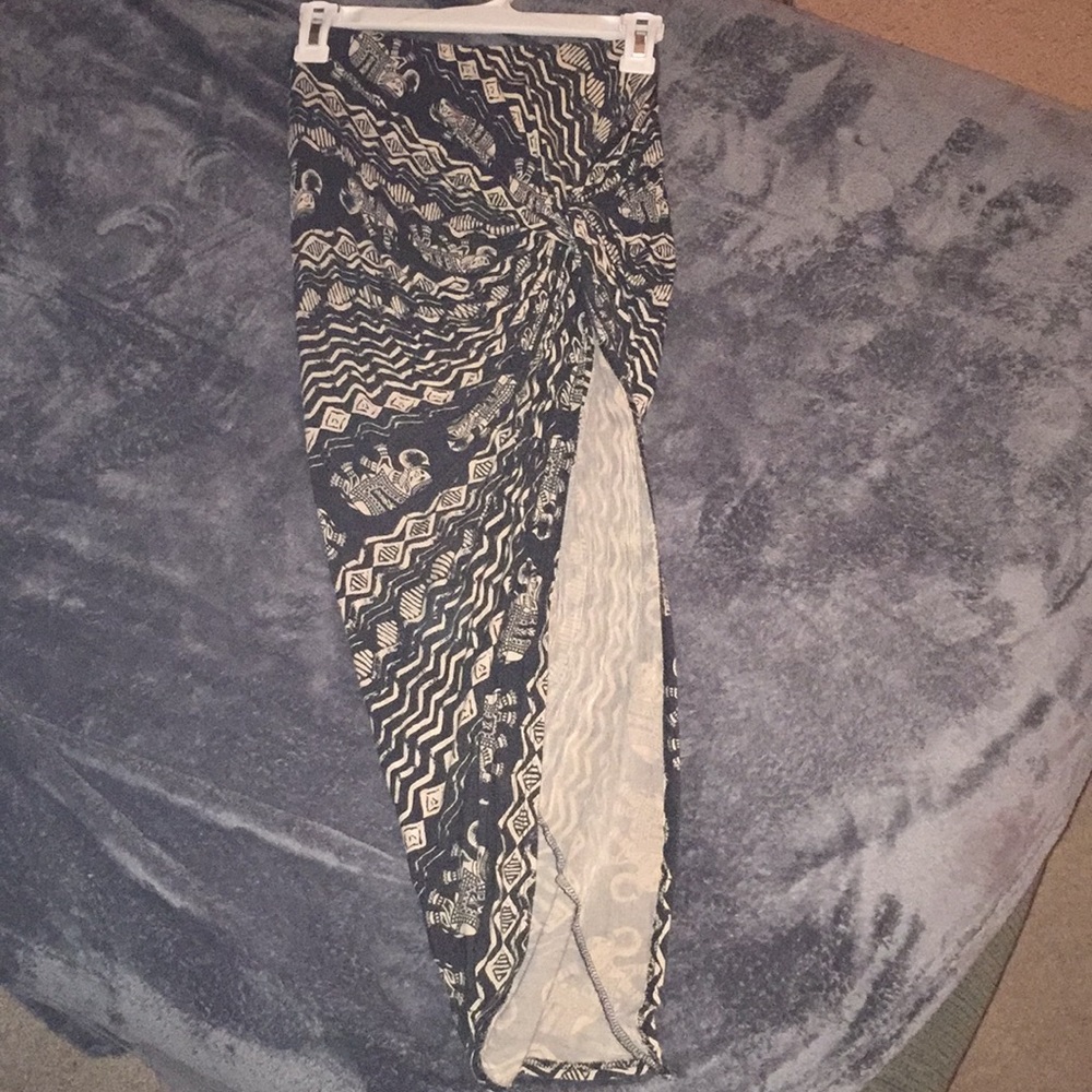 Boho Knotted A-Symmetrical Skirt